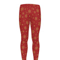 Christmas Snowflakes And Stars Print Men's Leggings