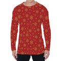 Christmas Snowflakes And Stars Print Men's Long Sleeve T-Shirt