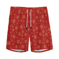 Christmas Snowflakes And Stars Print Men's Athletic Shorts