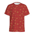 Christmas Snowflakes And Stars Print Men's Athletic T-Shirt