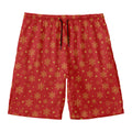 Christmas Snowflakes And Stars Print Men's Swim Trunks