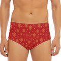 Christmas Snowflakes And Stars Print Men's Triangle Swim Briefs