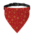 Christmas Snowflakes And Stars Print Over The Collar Dog Bandana