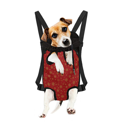 Christmas Snowflakes And Stars Print Pet Carrier Backpack