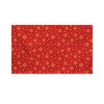 Christmas Snowflakes And Stars Print Polyester Flag