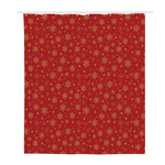 Christmas Snowflakes And Stars Print Polyester Shower Curtain