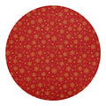 Christmas Snowflakes And Stars Print Round Blanket