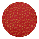 Christmas Snowflakes And Stars Print Round Blanket