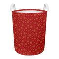 Christmas Snowflakes And Stars Print Round Laundry Basket