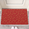Christmas Snowflakes And Stars Print Rubber Doormat
