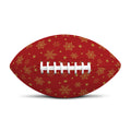 Christmas Snowflakes And Stars Print Rugby Ball