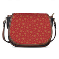 Christmas Snowflakes And Stars Print Saddle Bag