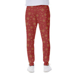 Christmas Snowflakes And Stars Print Scuba Joggers