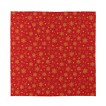 Christmas Snowflakes And Stars Print Silk Bandana