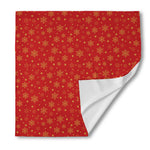 Christmas Snowflakes And Stars Print Silk Bandana