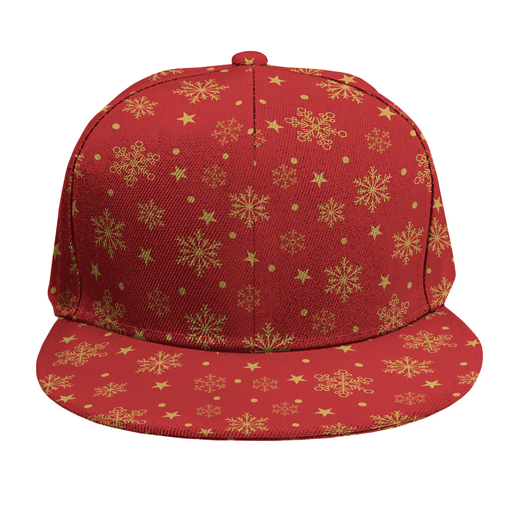 Christmas Snowflakes And Stars Print Snapback Cap