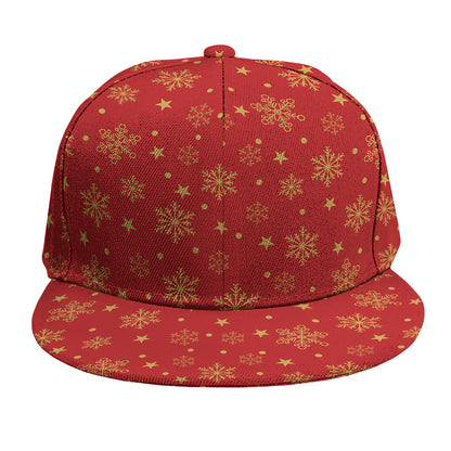 Christmas Snowflakes And Stars Print Snapback Cap