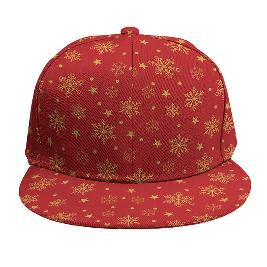 Christmas Snowflakes And Stars Print Snapback Cap