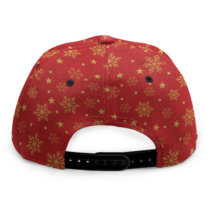 Christmas Snowflakes And Stars Print Snapback Cap