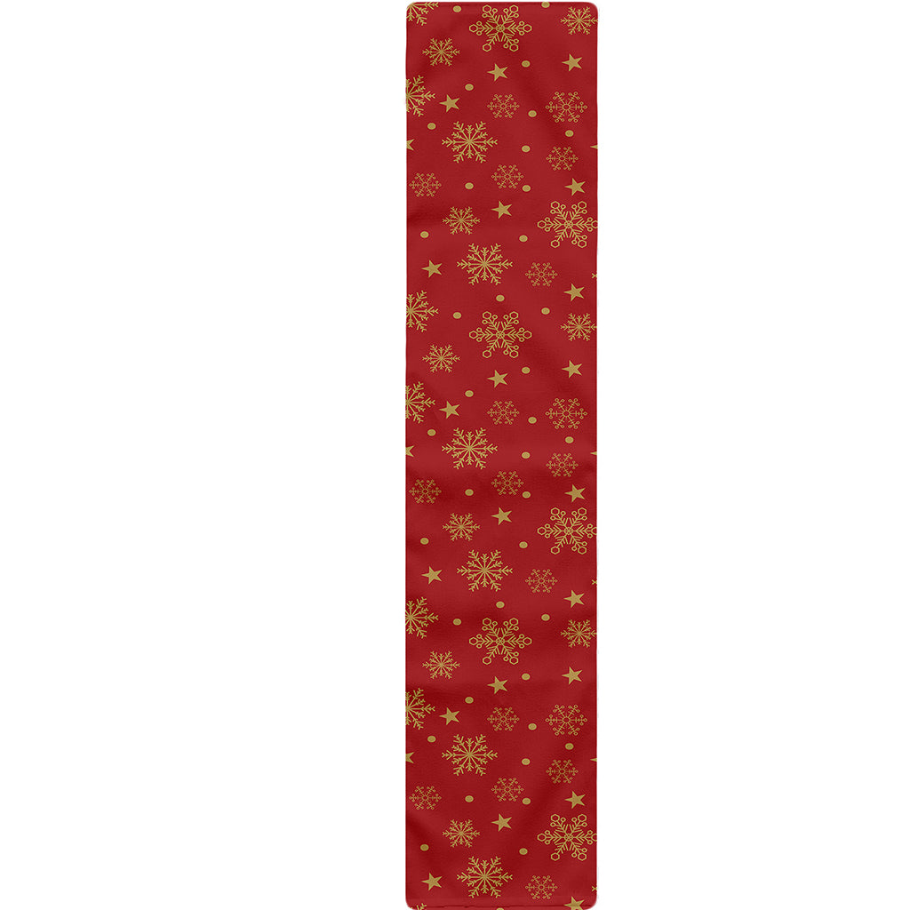 Christmas Snowflakes And Stars Print Table Runner