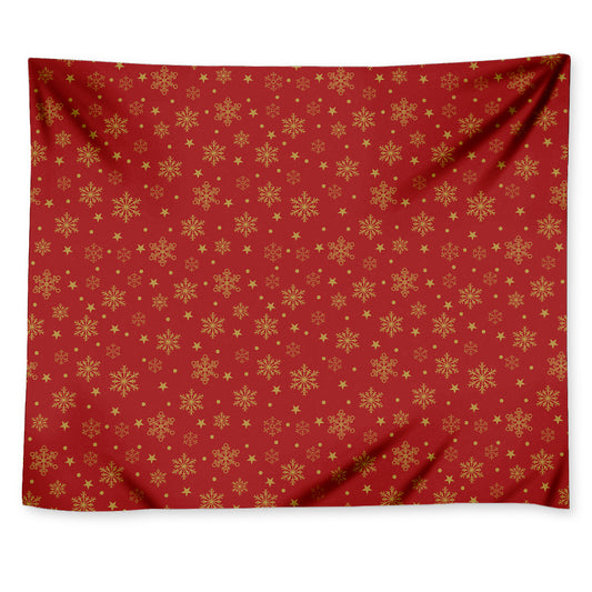 Christmas Snowflakes And Stars Print Tapestry