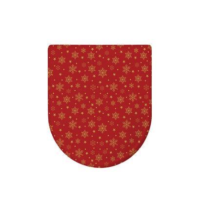 Christmas Snowflakes And Stars Print Toilet Lid Cover