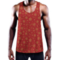 Christmas Snowflakes And Stars Print Men's Workout Tank Top