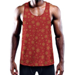 Christmas Snowflakes And Stars Print Training Tank Top