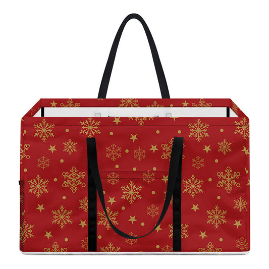 Christmas Snowflakes And Stars Print Utility Tote Bag