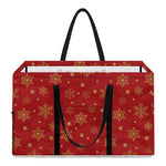 Christmas Snowflakes And Stars Print Utility Tote Bag