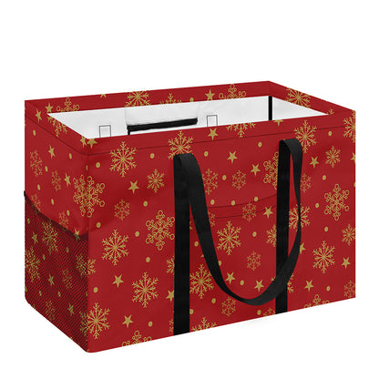 Christmas Snowflakes And Stars Print Utility Tote Bag