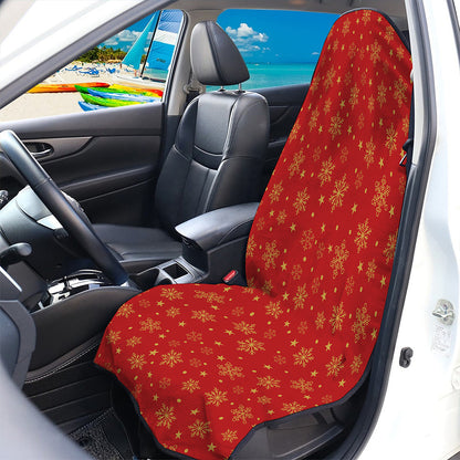 Christmas Snowflakes And Stars Print Waterproof Car Seat Cover