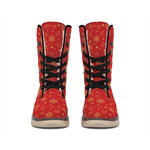 Christmas Snowflakes And Stars Print Winter Boots
