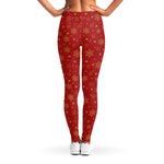 Christmas Snowflakes And Stars Print Women's Leggings
