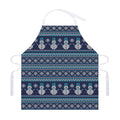 Christmas Snowman Knitted Pattern Print Adjustable Apron