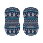 Christmas Snowman Knitted Pattern Print Bar Stool Covers