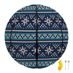 Christmas Snowman Knitted Pattern Print Basketball