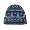 Christmas Snowman Knitted Pattern Print Beanie
