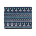 Christmas Snowman Knitted Pattern Print Bifold Wallet