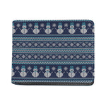 Christmas Snowman Knitted Pattern Print Bifold Wallet