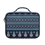 Christmas Snowman Knitted Pattern Print Briefcase Bible Bag