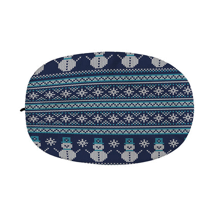 Christmas Snowman Knitted Pattern Print Car Side Mirror Covers