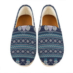 Christmas Snowman Knitted Pattern Print Casual Shoes