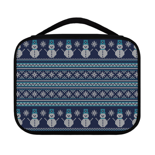 Christmas Snowman Knitted Pattern Print Classic Bible Case