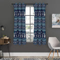 Christmas Snowman Knitted Pattern Print Grommet Curtain Panels