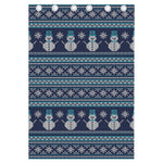 Christmas Snowman Knitted Pattern Print Curtain