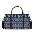 Christmas Snowman Knitted Pattern Print Duffel Bag