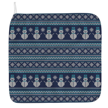 Christmas Snowman Knitted Pattern Print Hand Towel