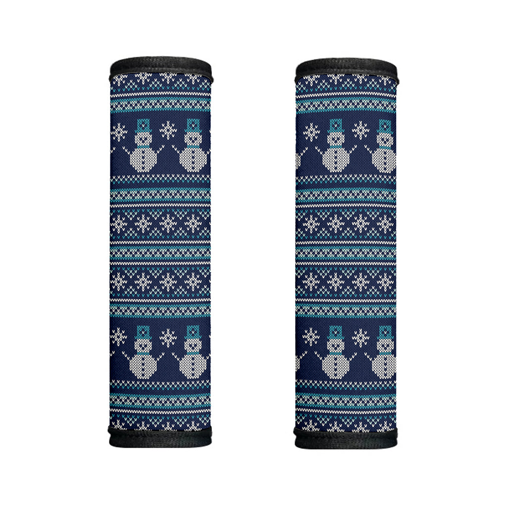 Christmas Snowman Knitted Pattern Print Handle Covers