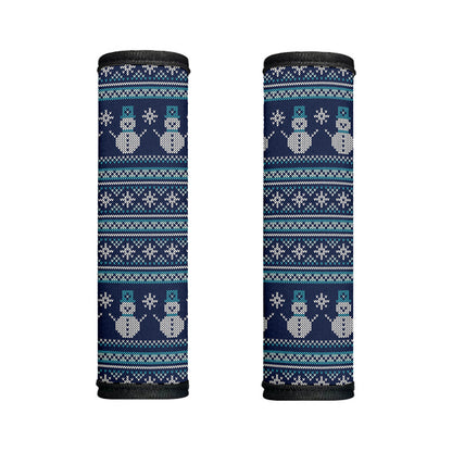 Christmas Snowman Knitted Pattern Print Handle Covers